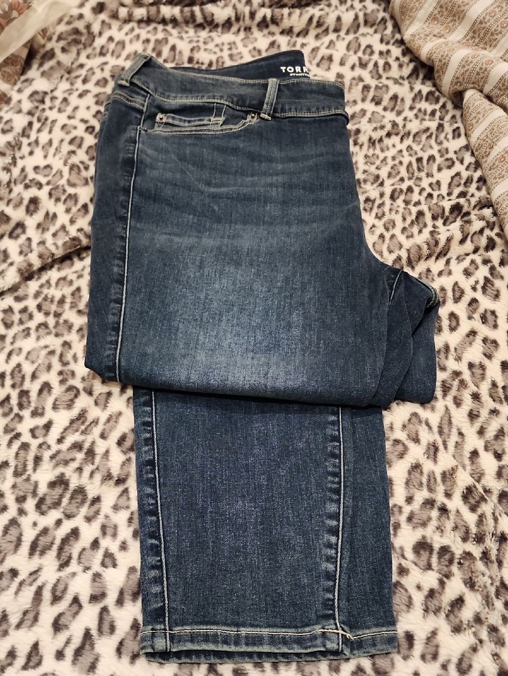 torrid Dark Blue Straight-Leg Jeans